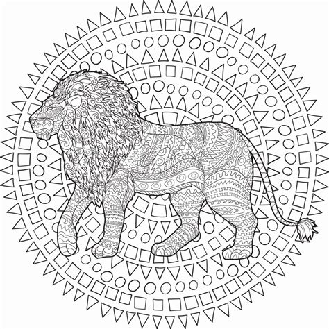 Lion Coloring Pages For Adults At Free