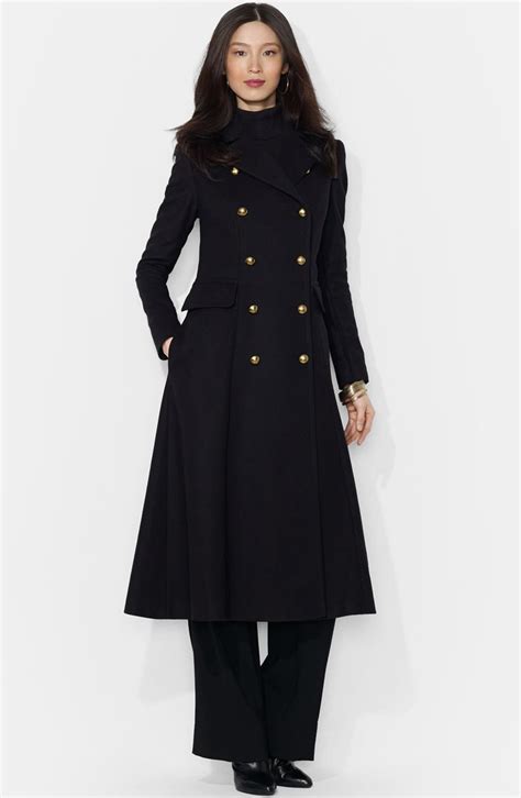 Lauren Ralph Lauren Wool Blend Military Maxi Coat Nordstrom