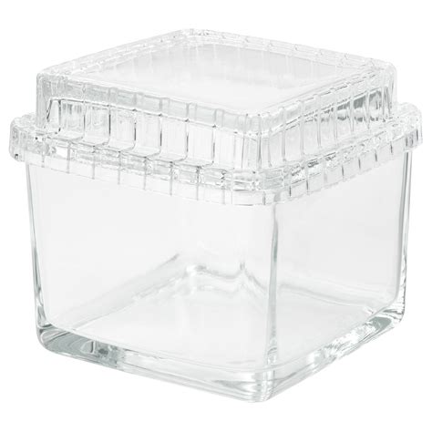 Ikea Sammanhang Glass Box With Lid Clear Glass In 2020 Glass Boxes