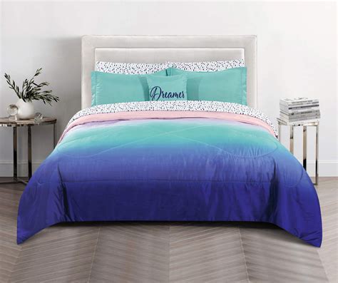 Just Home Rainbow Ombre Queen Reversible 8 Piece Comforter Set Big Lots
