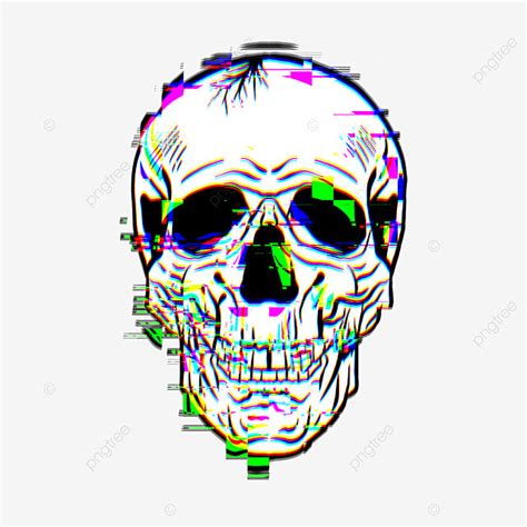 Abstract Skull Clipart Hd Png Glitch Effect Skull Abstract Art Skull