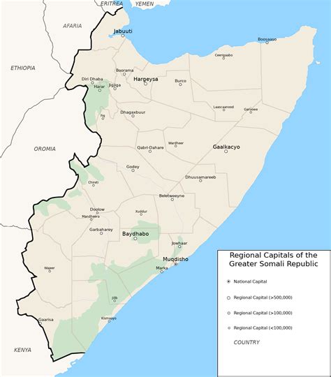 Regional Capitals Of The Greater Somali Republic R Imaginarymaps