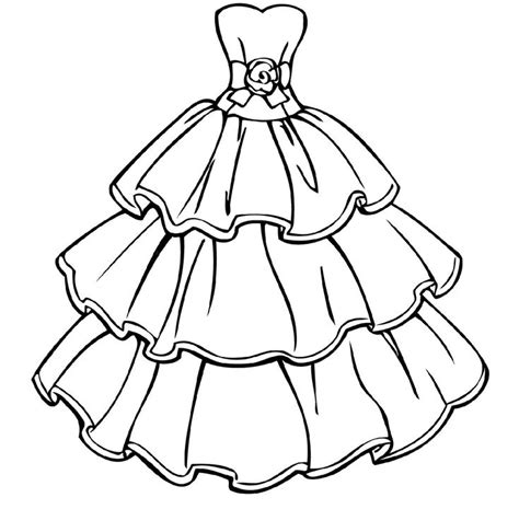 Cute Wedding Dress Coloring Pages Educative Printable Wedding