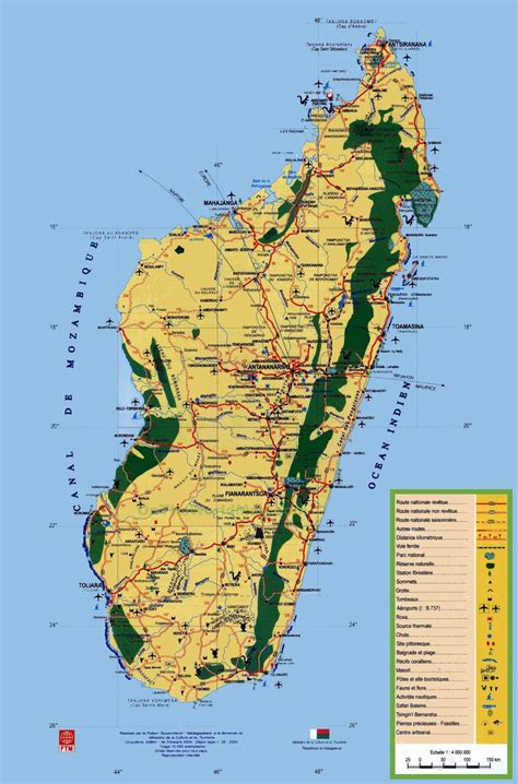 Madagascar Tourist Map Madagascar Tourist Attractions Map Eastern