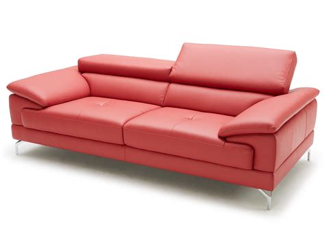 Sleek And Stylish Sofa In Red Leather Not Just Brown