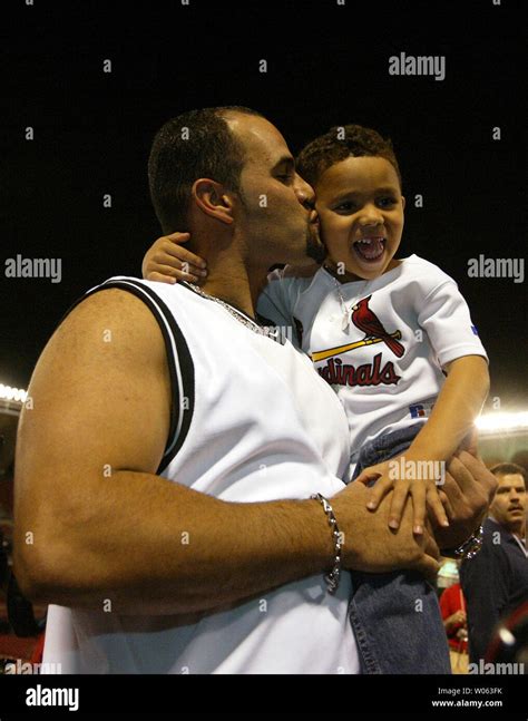 St Louis Cardinals Albert Pujols Gives His Six Year Old Son Aj Jr A