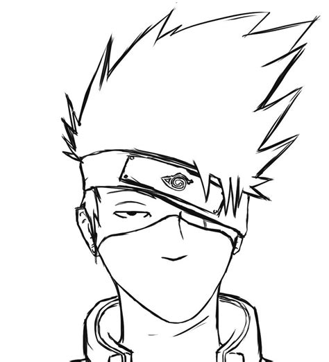 Kakashi Outline Easy Drawings Sketches Easy Drawings Sketches