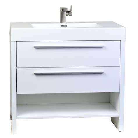 Add style and functionality to your bathroom with a bathroom vanity. Buy Mula 35.5 In. Modern Bathroom Vanity High Gloss White ...