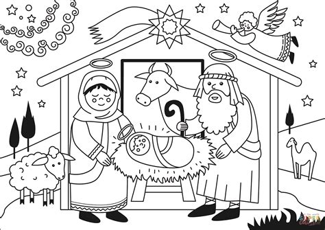 View Free Baby Jesus Coloring Pages Background