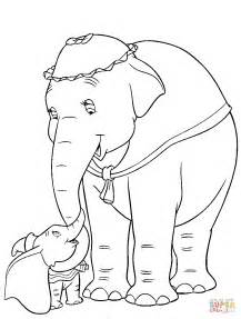 Mom's heart will melt when her child gives her any of these mother's day coloring sheets. Dumbo and Mom coloring page | Free Printable Coloring Pages