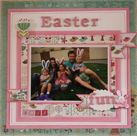 Layout Easter Fun Easter Fun Photo Scrapbook Easter Bunny Pictures