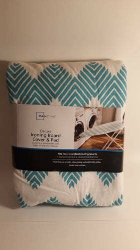 Mainstays Deluxe Ironing Board Cover And Pad Teal Chevron Fits Most