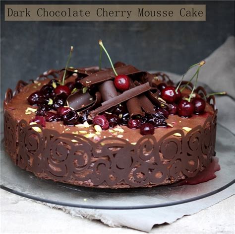 Dark Chocolate Cherry Mousse Cake Lovestonefruit Passionate About Baking