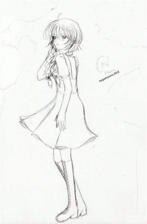 Girl Standing Sketch At Explore Collection Of Girl