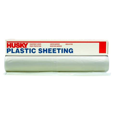 Husky 50 Ft X 10 Ft Clear 6 Mil Plastic Sheeting Cf0610 50c The