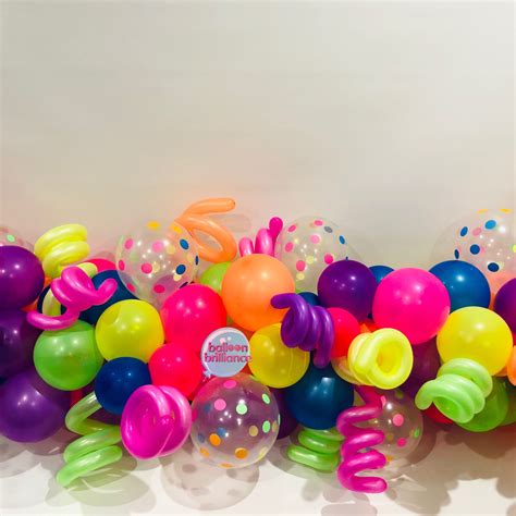 Gorgeous Neon Coloured Balloon Garland Ready To Go Out Last Weekend