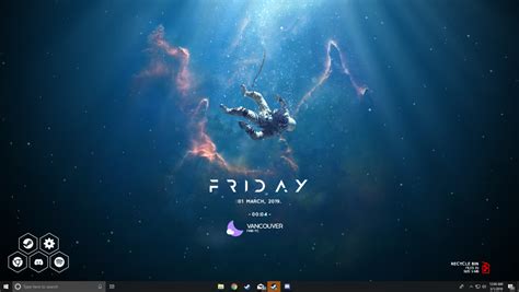 Simplistic Space Themed Desktop First Time Using