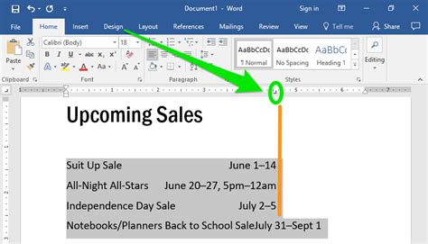 How To Set A Custom Tab Stop In Word You Can Set Tabs To The Right Or