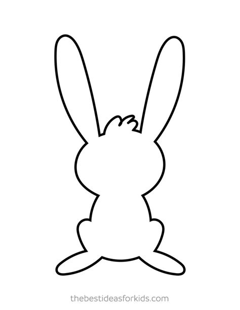 This cute template is useful for all sorts of craft projects. Easter Bunny Template - The Best Ideas for Kids