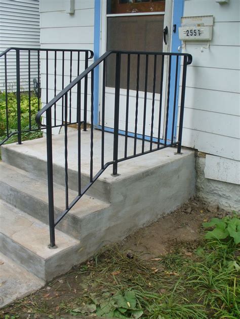 Railing For Steps With 2 Step And A 2 Ft To 4 Ft Landing Etsy Canada