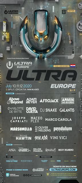 Ultra Europe Reveals Phase 2 Lineup