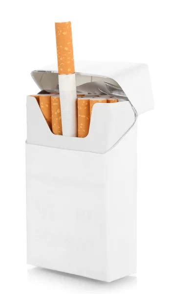Caja De Cigarrillos Aislada Sobre Blanco Fotografía De Stock