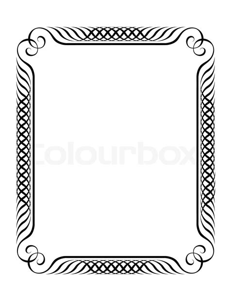 Simple Ornamental Decorative Frame Stock Vector Colourbox