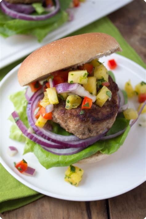 Jamaican Jerk Turkey Burgers With Pineapple Salsa Fannetastic Food