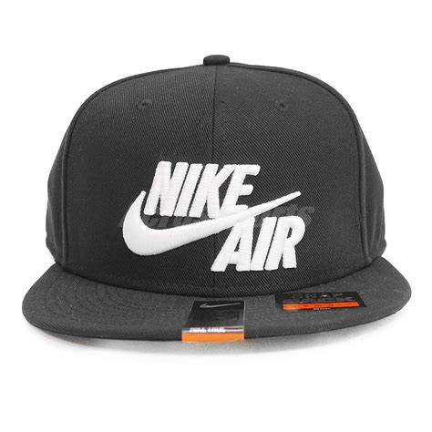 Nike Air True Black White Mens Big Logo Swoosh Snapback Hat Cap 805063
