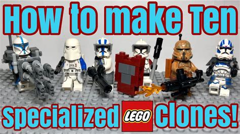 How To Make 10 Specialized Lego Clones Lego Star Wars Tutorial