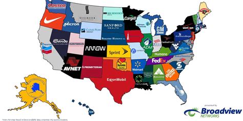 This Map Shows The Largest Company By Revenue In Every State Mapas