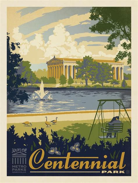 Anderson Design Group Centennial Park Nashville Poster Nashville