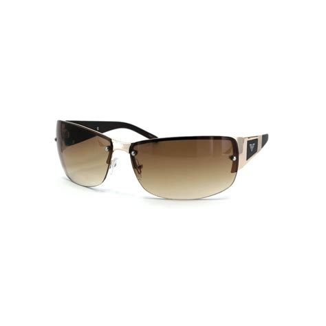 sa106 mens rectangular expose lens designer sport metal rim sunglasses gold gradient brown