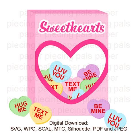 Valentine Candy Svg - Layered SVG Cut File