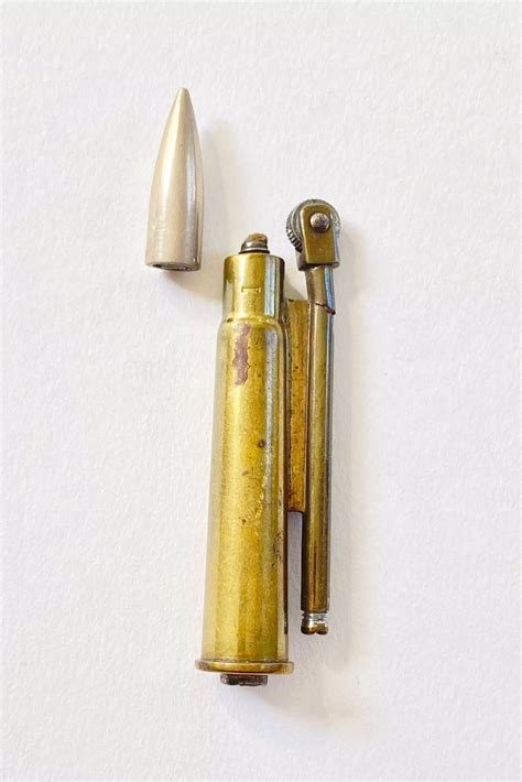 Ww2 Trench Art Bullet Cigarette Lighter In Trench Art