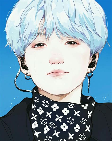 Bts Suga Anime Drawing Images Of Anime Bts Suga Fanart Volleyball Games