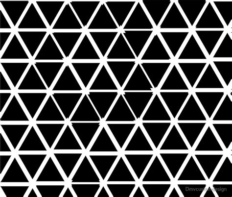 Geometric Black And White Triangle Pattern By Dmvcustomdesign Redbubble