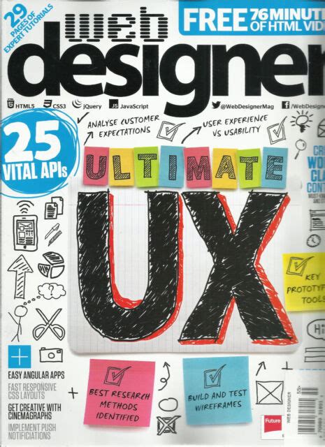 Web Designer Magazine 2016 Ultimate Ux Free 76 Minutes Of Html Video