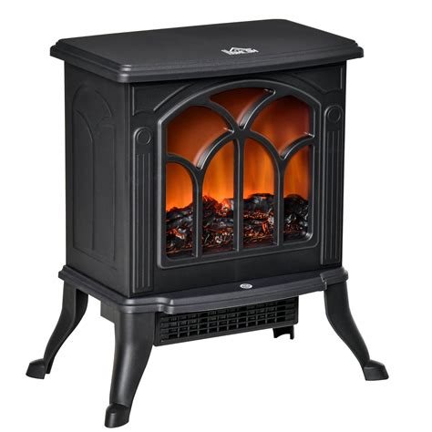 Homcom Freestanding Electric Fireplace Stove Space Heater With