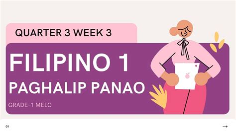 Grade 1 Filipino Q3w3 Panghalip Panao Youtube