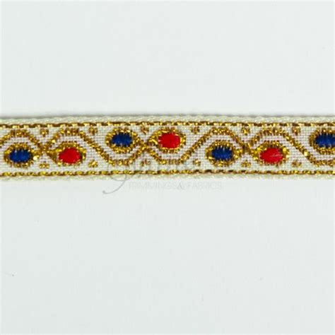 Indian Trim White Gold With Red Blue Circles Indt18 17 Shine