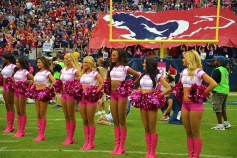 no one does pink like the texans cheerleaders