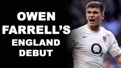 Owen Farrells England Debut Youtube