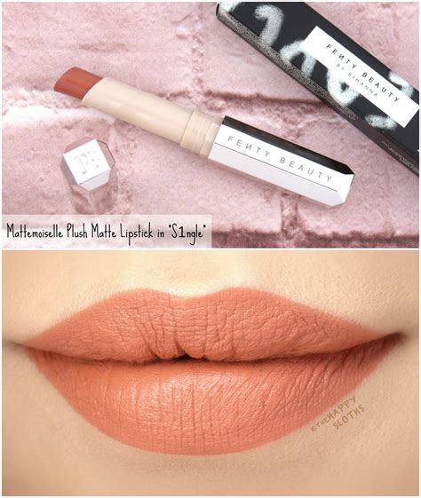 fenty beauty by rihanna mattemoiselle plush matte lipstick review and swatches the happy