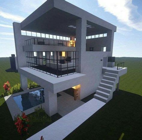 Minecraft modernes haus mit wasserfall bauen 14x12 tutorial von minecraft häuser modern bauplan bild. Minecraft einfaches modernes Haus-Design - Alle Dekoration ...