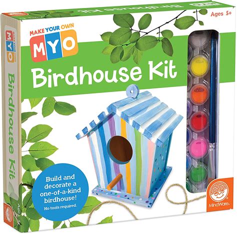 Mindware Make Your Own Birdhouse Kit Wood Art Kit For