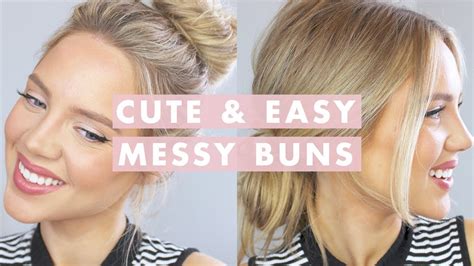 3 Cute And Easy Messy Buns Luxy Hair Youtube