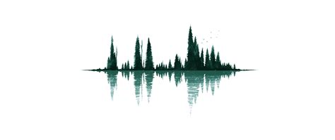 Ultra Wide Minimalism Artwork Reflection Trees Simple Background