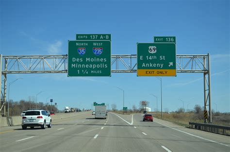 Interstate 35 North 80 East Aaroads Iowa