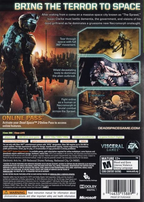 Dead Space 2 2011 Xbox 360 Box Cover Art Mobygames